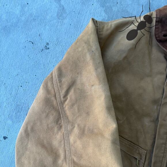 Vintage Y2K Carhartt cropped Detroit style brown work wear jacket - Picture 8 of 11